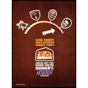 2012 Snickers Chocolate Candy Bay Vintage Print Ad Joe Pesci Don Rickles Art